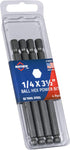 Mayhew Tools 19522-4 USA SAE Ball Hex Power Bit - 1/4 x 3.5", 4-Pack