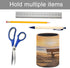 LZQPOEAS Beach Bench Pen Holder for Desktop Organizer Storage Case Modern Minimalist Pen Cup Round Pencil Holder PU
