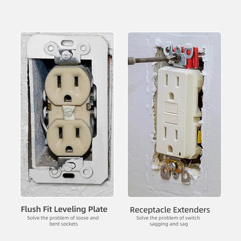Ywmsfl Set Metal Wall Plate Spacer Electric Outlet Extender Multifunction Iron Wall Spacer Plate Simple Installs