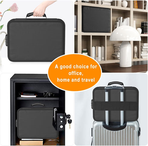 DocSafe 5200°F Document Organizer with Lock, Fireproof & Waterproof Box, 8 Layers for Important Documents