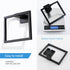 Hand Towel Holder for Bathroom, Matte Black Square Wall Mount Towel Rings, SUS 304 Stainless Steel Shower Hanger