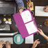 RAZCC 50 Pack Two Pocket Folders, Rose Purple, Fit Letter Size Paper for School Office Business Home