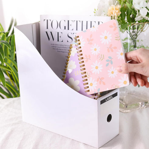 Koogel 4PCS Spiral Notebook Journals, A6 Pocket Notebooks, College Ruled Notebooks for Women Gift
