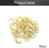 MroMax 1-1/4" Gold Screw in Hooks, 30Pcs L Shape Carbon Steel Right Angle Hooks