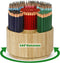 Bamboo Rotating Pencil Holder for Desk - Pen Holder Desk Organizer with 7 Compartments for Office Supplies