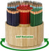 Bamboo Rotating Pencil Holder for Desk - Pen Holder Desk Organizer with 7 Compartments for Office Supplies