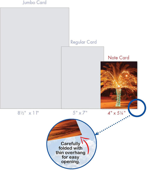 The Best Card Company - 20 Season's Greeting Cards (10 Designs, 2 Each) - Holiday Palms Assortment AM3273SGG-B2x10