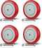 SY America 5" Shopping Cart Replacement Wheels Kit, Dual Precision BearingsPolyurethane Shopping