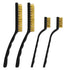 Wire Brush Set Scratch Brush Set for Cleaning Welding Slag Rust Dust Curved Handle Stainless Steel Brass 10-Pack