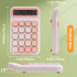 M&G Desk Calculator with Mechanical Buttons, 12 Digit Large LCD Display, Big Button Calculator for Home and Office