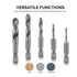 NEIKO 11402A Stubby Drill Bit Set for Metal, 5 Piece 1/4" Quick Change Hex Shank, M2 High Speed Steel