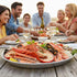 Soro Essentials 15-3/4" - Brushed Aluminum Seafood Serving Tray- Serving Platter Serving Tray Dish Serving Platter
