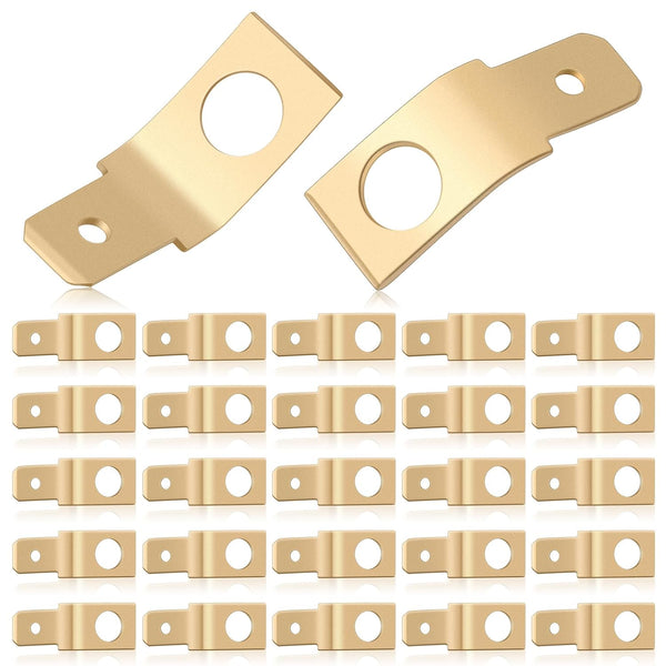 25 Pcs Non Insulated Solderless Disconnect Adapters, 1/4" Male Tab, Brass Quick Disconnect Connectors