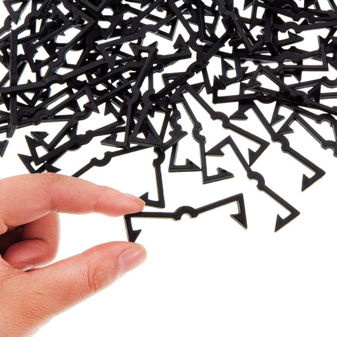 Mudder Black Plastic Pegboard Hook Locks - 100 Pieces, Fit 1/4 Inch and 1/8 Inch Pegboards
