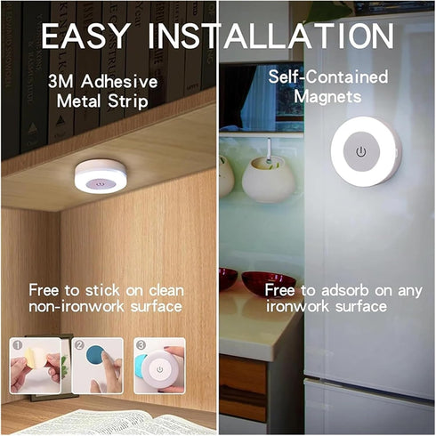LDGSUPH Dimmable Use(4Pcs) Fit for LED Touch Control Baby Night Light - USB Rechargeable Wireless Portable Nursery Lamp