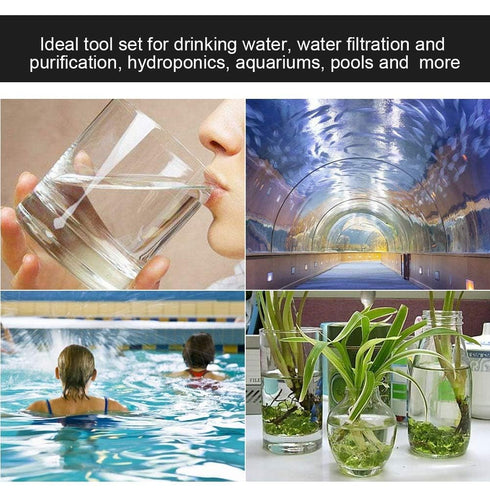 Generic Water Electrolyzer Test Kit, Home Water Quality Tester with Electrodes, Water Purity Measuring Tool