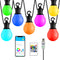 VOLIVO Bluetooth Outdoor Christmas Lights, 31.2ft Smart App Control, ICRGB Color Changing String Lights, 25 Dimmable
