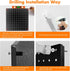 Peg Board, 6PCS Heavy Duty Metal Pegboard Wall Organizer with Frame, Black Pegboard for Garage, Craft Room Organization