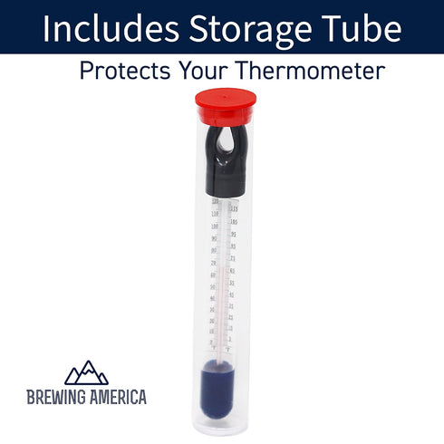 0-122F Brewing America Glass Floating Thermometer Homebrew Beer Winemaking USA-Made