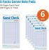 6 Pack 50 Sheets/Pack, 300 ZPARIK Purple Guest Checks Books for Servers Server Note Pads, Waiter Checkbook, Waitress