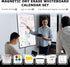 EAONE Monthly Calendar Whiteboard and Cork Board Combo, 24" X 18", Double-Sided Magnetic Dry Erase Calendar, Black