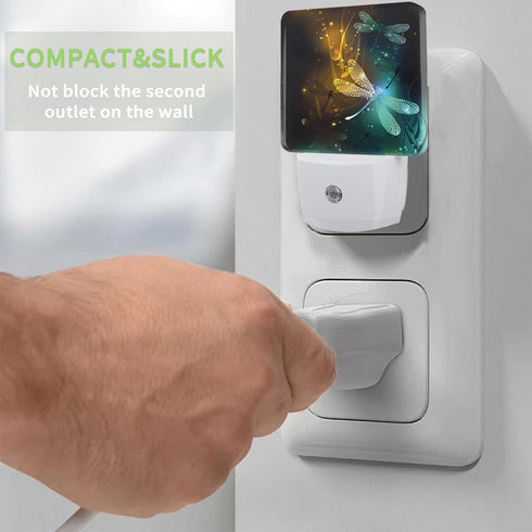 Dream Dragonfly Night Light, Night Light Plug into Wall with Dusk to Dawn Sensor, LED Lamp Energy Saving Lights for Men