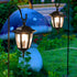 2 Pack 2 38 Inch Dynaming Solar Hanging Lights Outdoor, Solar Powered Garden Decorative Lanterns with x Shepherd Hooks