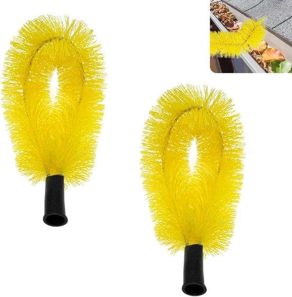 2 PCS Gutter Cleaning Replacement Brush Parts Accessories for Cleaning Leaves and Debris