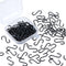 200 Pieces Mini S Hooks, 1/2 Inch Stainless Steel S Shaped Hooks for Jewelry, Ornaments, and Hanging (Black)