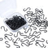 200 Pieces Mini S Hooks, 1/2 Inch Stainless Steel S Shaped Hooks for Jewelry, Ornaments, and Hanging (Black)