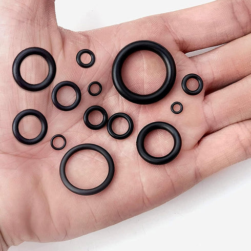 24 Size Rubber O Ring Set, 1120 Pcs Black Small O Rings Assortment Kits for Auto Plumbing Faucet Repair