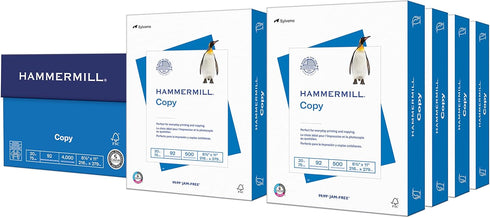 Hammermill Printer Paper, 20 Lb Copy Paper, 8.5 x 11, 8 Ream (4,000 Sheets), 92 Bright