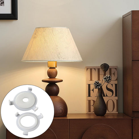 10Pcs NICENEEDED Lamp Shade Adapter Ring, Lampshade Reducer Rings Light Shade Replacement Washer Adapter White Plastic