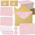 Supervitae 100 Pack Pink Thank You Cards Bulk with Envelopes and Stickers 3.5