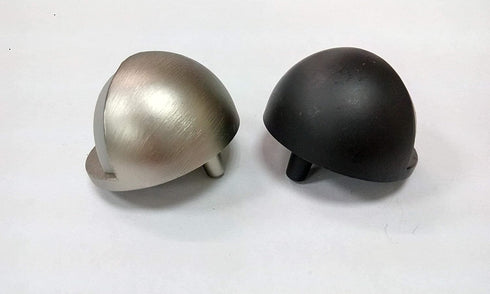 QCAA Low Dome Floor Door Stop, H 25.4 x Diameter 44.5mm, Zinc Die Cast, Satin Nickel, 2 Pack