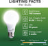 Bioluz LED 60 Watt Light Bulbs, 4000K Cool White, 9 Watts = 60W, Non-Dimmable A19 LED Light Bulbs, 6 Pack