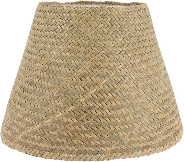 LIFKOME Woven Rattan Table Lamp Shade Vintage Style Lamp Cover for Home Decor
