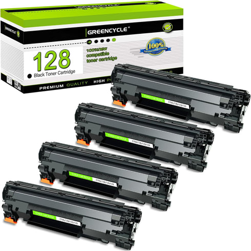 greencycle Compatible Toner Cartridge Replacement for Canon 128 for ImageCLASS D530 D550 Printer (4-Pack)