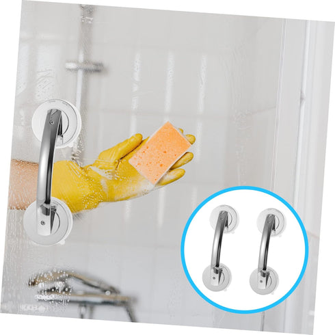 Set 2 of Portable Suction Grab Bars - Durable Bathroom Door Handles