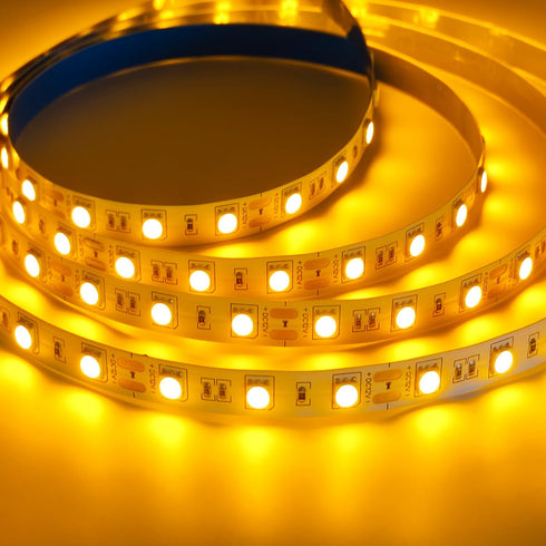 iNextStation LED Strip Light Yellow 12V LED Light Strip 16.4ft/5m Flexible LED