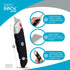 INTERNET'S BEST Premium Utility Knife Set, Retractable Box Cutter with Rubber Handle, Includes 2 Razor Knives