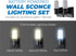 2 Pack 160 4 Westek Battery Operated Wall Sconce with Remote, Plastic Wireless Battery Wall Light, Easy No Wire Install