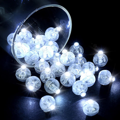 LIHAO 30pcs LED Balloon Lights Mini Round LED Ball Lights for Paper
