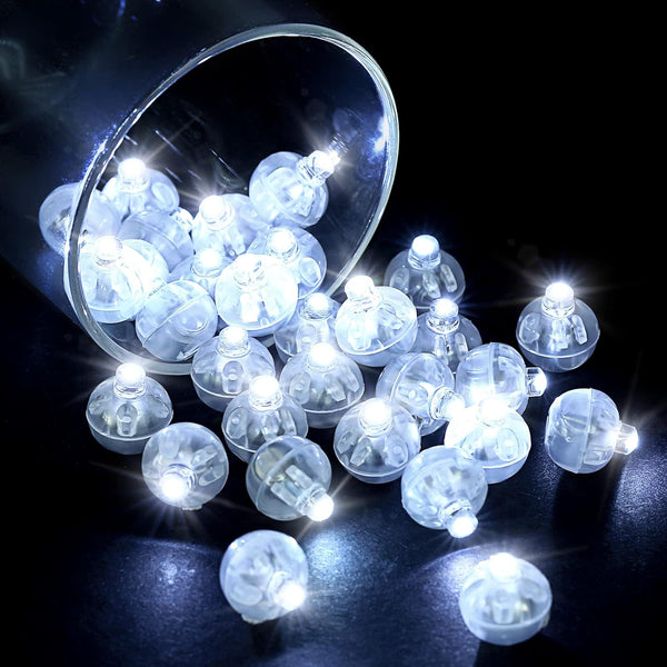LIHAO 30pcs LED Balloon Lights Mini Round LED Ball Lights for Paper