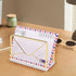 Modern Mail Holder for Home Office, Metal Letter Organizer Sorter for Desk, Marble Base, Envelope Storage Rack
