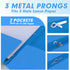 PANDRI Two Pocket Folders, 30 Pack with Prongs, Designed for Office and Classroom, Letter Size Light Blue