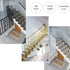 Generic 1.3ft-3.2ft 40cm) Stair Handrail - U-Shaped Iron Stairway Guardrails, Gold, Non-Slip Hand Rails, for Elderly