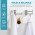 2 Pack, 304 Angle Simple Swivel Towel Double Hook Brushed Nickel Stainless Steel Bathroom Robe Hook