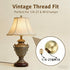 Alaviitsi 0.68 Inch 2 Pack, 1/4-27 Brass Lamp Finial Golden Ball Thread Solid Brass Lamp Knob Topper for Vintage Table