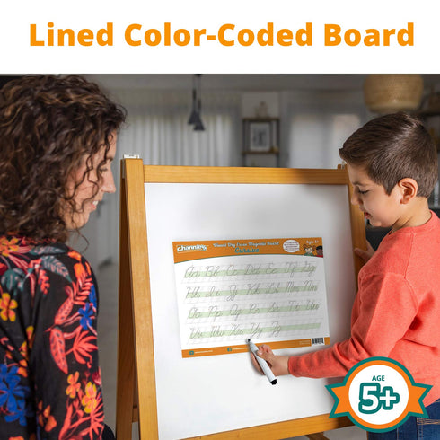 Channie's Visual Dry Erase Magnetic Alphabet Tracing Board for Cursive Letters, Portable Cursive Magnet Tracing Board